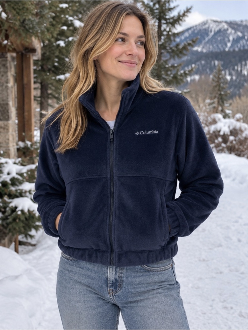 New Columbia Fireside Full Zip Jacket Women’s Cropped Fleece Size Medium NWT